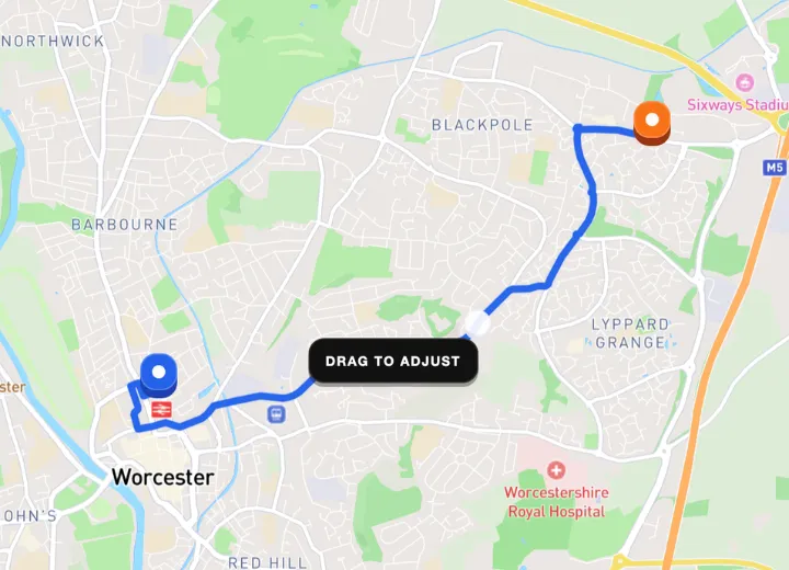 Plot your commute route on Roadworks Radar