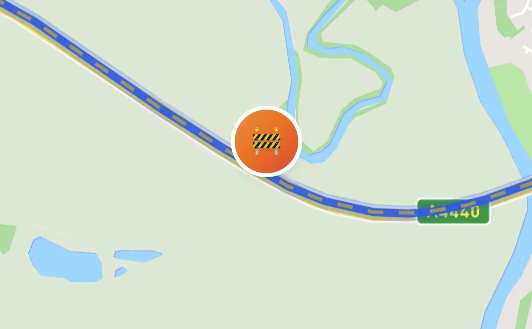 Dashboard showing live and upcoming roadworks